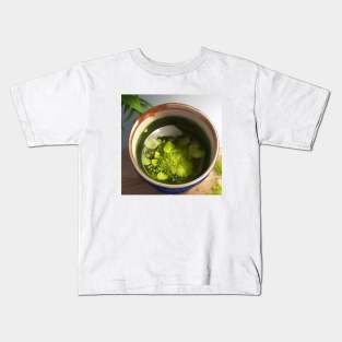 Matcha Green Tea Japanese Cup Kids T-Shirt